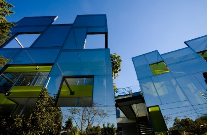 green design, eco design, sustainable design, CRAFT Arquitectos, Adaptive reuse, bronze-glass facade, double skin facade