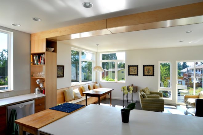 Family Share Residence, b9 Architects, auxiliary dwelling unit, seattle, reclaimed lumber, green home, eco home
