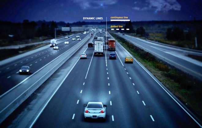 Daan Roosegaarde, Studio Roosegaarde, Smart Highway, Glow in the dark street marking, street marking, innovation, street lighting, light pollution