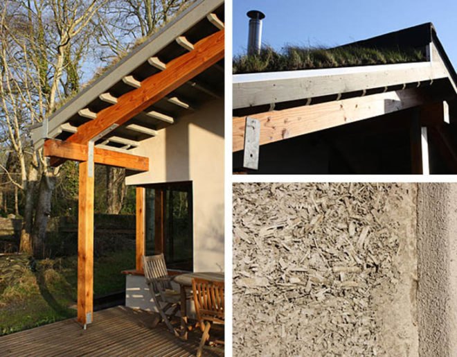 Bevan Architects, Hemp Cottage, Hemcrete, Hemp Lime Construction, Green Building UK, Green Building Ireland, Green Roofs, Sheep Wool Insulation, Eco Retreat