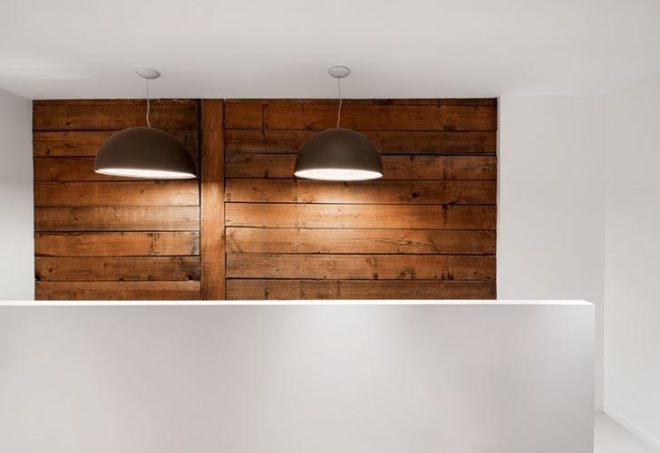 interior renovation, duplex to single-family, montreal, naturehumaine, skylight, daylighting, reclaimed wood, glass floor, historic wooden structure, 8th avenue house, rosemount, colored panels, canada