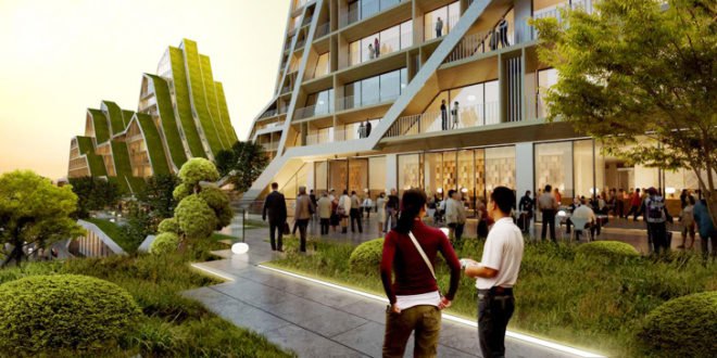 Hualien Wellness & Residential development, Hualien Apartments, Hualien Apartments BIG, houses for seniors, wellness centers, eco-friendly apartments, taiwan architecture, sustainable buildings, green roofs, green-roofed buildings