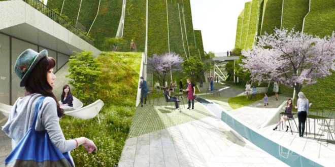 Hualien Wellness & Residential development, Hualien Apartments, Hualien Apartments BIG, houses for seniors, wellness centers, eco-friendly apartments, taiwan architecture, sustainable buildings, green roofs, green-roofed buildings