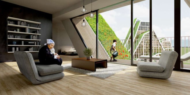 Hualien Wellness & Residential development, Hualien Apartments, Hualien Apartments BIG, houses for seniors, wellness centers, eco-friendly apartments, taiwan architecture, sustainable buildings, green roofs, green-roofed buildings