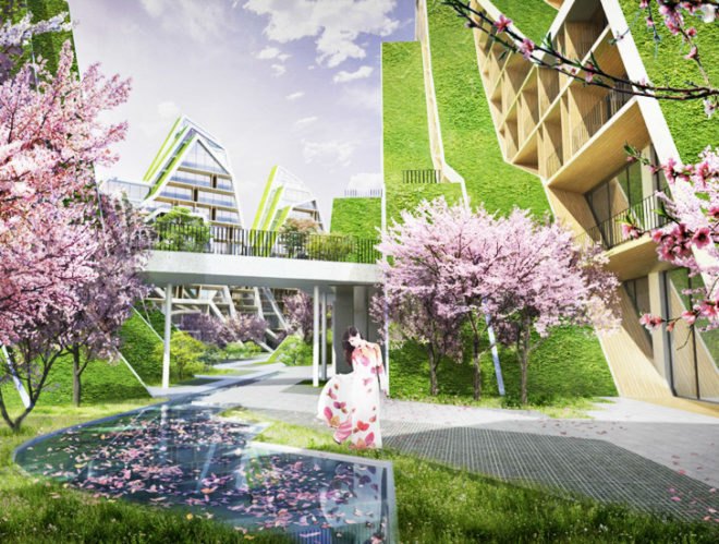 Hualien Wellness & Residential development, Hualien Apartments, Hualien Apartments BIG, houses for seniors, wellness centers, eco-friendly apartments, taiwan architecture, sustainable buildings, green roofs, green-roofed buildings