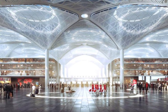 Istanbul Grand Airport, Grimshaw Architects, Haptic Architects, Nordic Office of Architecture, eco airport, daylighting, istanbul, turkey