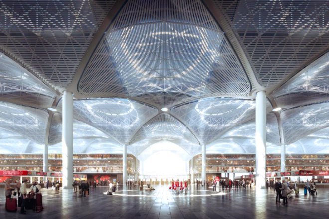 Istanbul Grand Airport, Grimshaw Architects, Haptic Architects, Nordic Office of Architecture, eco airport, daylighting, istanbul, turkey