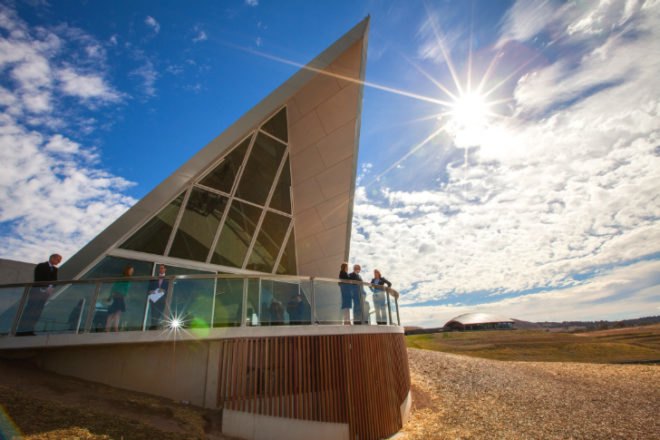 Margaret Whitlam Pavilion, Tonkin Zulaikha Greer, National Arboretum Canberra, Canberra, prefab, eco pavilion, arboretum