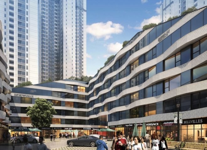 NL Architects, xiamen, china, mixed use center, green roofs, vanke, vankely, vanke alley, xiamen north station complex, xiamen railway, shopping center, SOHO, residential towers, high rises, NL Architects green roofs,