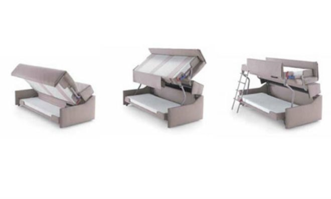 Resource Furniture, space-saving furniture, modular furniture, transforming furniture, Palazzo Transforming Sofa Bed, Palazzo Bunk Beds, furniture for small spaces