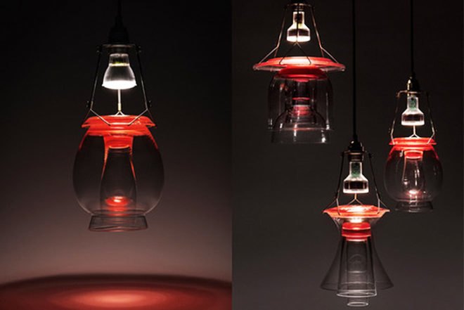 Ma'ayan Pesach, Sander Wassink, recycled glassware, Stacked Lights, Design Academy of Eindhoven, assorted glass, recycled lamps, green products, green lighting, milan design week 2014