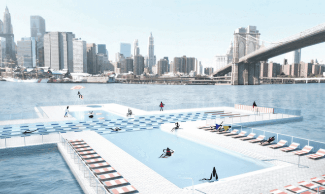 green design, eco design, sustainable design, +Pool, floating East River Pool, Pier 40, Persak & Wurmfeld, Arup, Olollo, Columbia’s Lamont-Doherty Earth Observatory, CUNY, Riverkeeper, River Project, HUdson River Park Trust