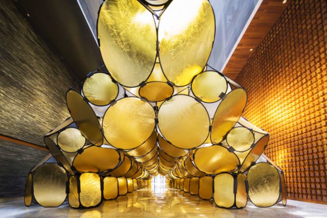 pop-up habitat, Repurposed materials, reflective panels, Architizer A+Awards, Temporary Structures, pop-up installations, modular installations, modular architecture, People’s Architecture Office, beijing architects