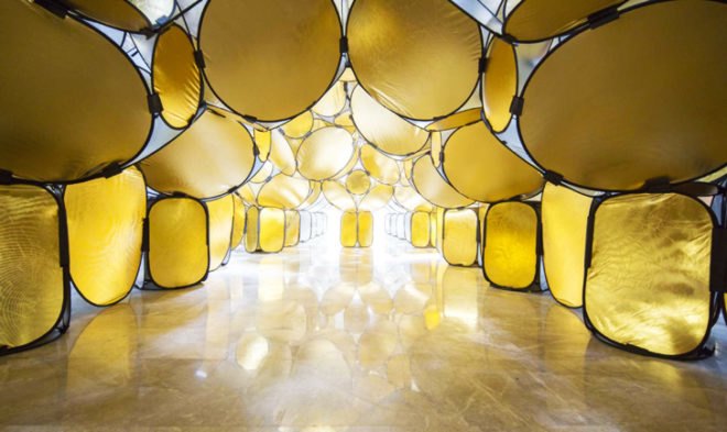 pop-up habitat, Repurposed materials, reflective panels, Architizer A+Awards, Temporary Structures, pop-up installations, modular installations, modular architecture, People’s Architecture Office, beijing architects