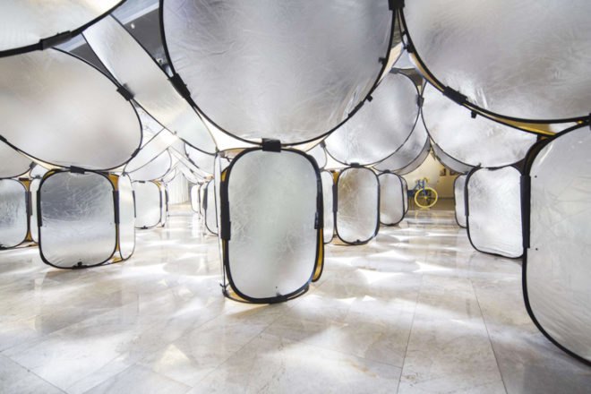 pop-up habitat, Repurposed materials, reflective panels, Architizer A+Awards, Temporary Structures, pop-up installations, modular installations, modular architecture, People’s Architecture Office, beijing architects