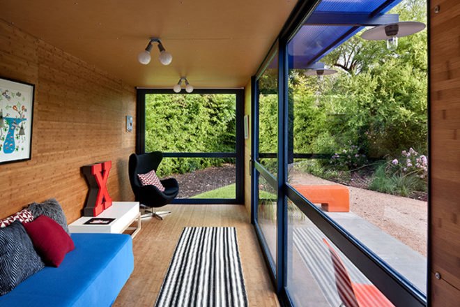 green design, eco design, sustainable design, JIm Poteet Architects, shipping container house, recycled soda caps, Stacey Hill San Antonio, recycled shipping containers, cargotecture