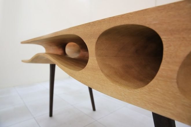 catable, multifunctional work desk, workstation, lycs architecture, ruan hao, cat paradise, milan design week, milan university, cats, pet, catitecture, wooden table, wood, tunnels, cat maze