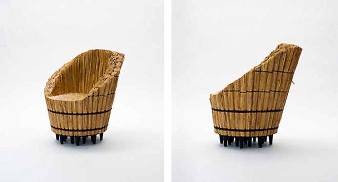 STIK Chair, chair design, chair Milan Design Week, Royal Danish Academy Schools of Architecture and Design, danish students Milan, danish design Milan, Milan Design Week, sticks chair, natural materials furniture, Salone del Mobile, student furniture design