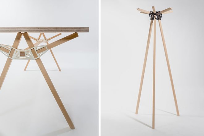 Studio Minale-Maeda, 3D printed, furniture connector, Keystones, diy furniture, DIY, green furniture, 3d Printing