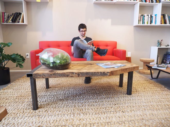Upcycled coffee table, recycled materials, reclaimed wood, old timber, scrap metal, old wood, upcycled table, reclaimed table