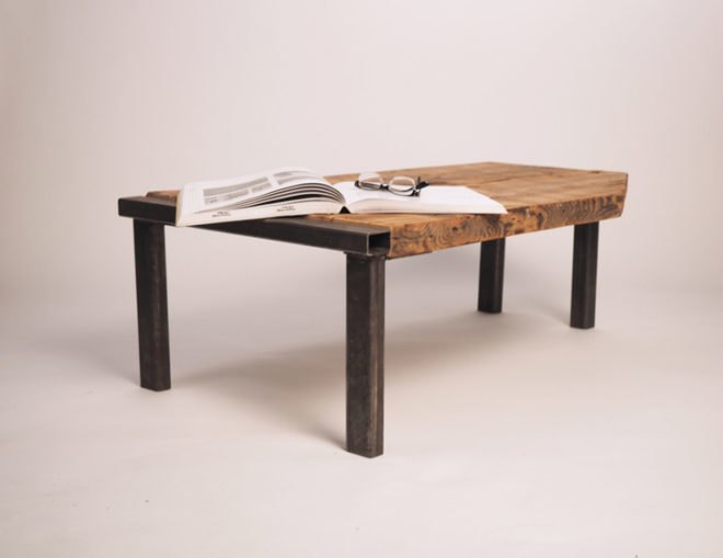 Upcycled coffee table, recycled materials, reclaimed wood, old timber, scrap metal, old wood, upcycled table, reclaimed table