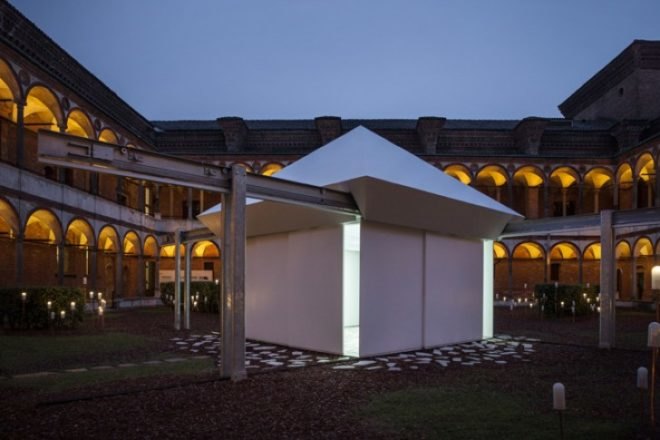 Torafu Architects, Sliding Nature Installation, Milan Design Week 2014, Panasonic exhibit, milan 2014, University of Milan, LED lighting