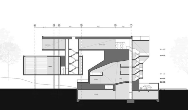 villa for an aviator, aviator, aviator architecture, aviator's villa, urban office architecture, airplane parts, salvaged airplane, airplane architecture, perforated screens, new york state, cantilevered bedroom, twisted geometry, simulate flight