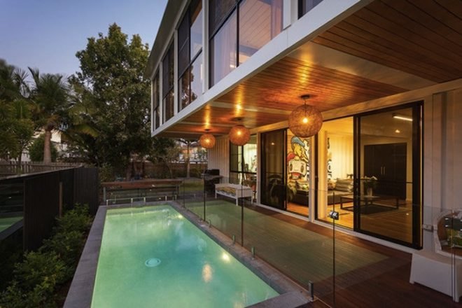 Todd Miller, ZieglerBuild, cargotecture, shipping container home, shipping container architecture, modern house, Brisbane, Australia, largest cargotecture house, shipping containers, industrial chic, saltwater pool