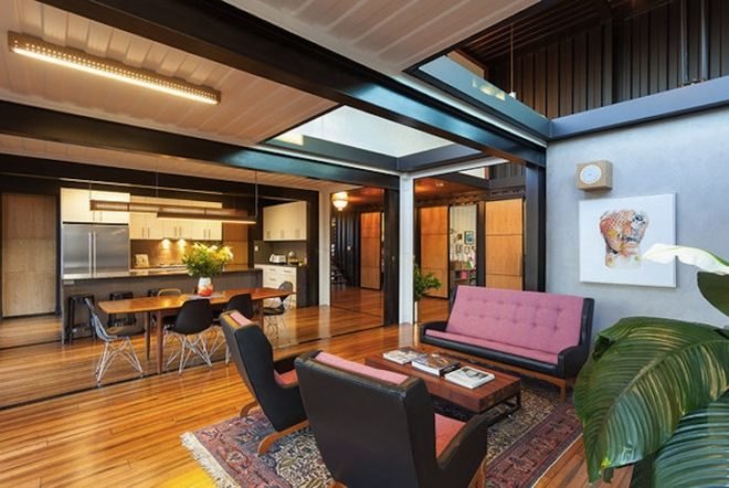 Todd Miller, ZieglerBuild, cargotecture, shipping container home, shipping container architecture, modern house, Brisbane, Australia, largest cargotecture house, shipping containers, industrial chic, saltwater pool