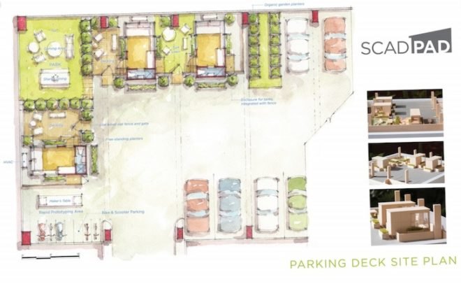 SCAD, Savannah school of art and design, scadpad, micro housing, tiny homes, scadpad micro housing, scadpad community, adaptive reuse, parking garage, parking garage adaptive reuse, atlanta, tiny house movement, christian sottile, nubox, parans, parans daylighting system, jose mallabo, paula wallace, hvac, philps hue, will penny, trish andersen, marcus kenney, smart glass