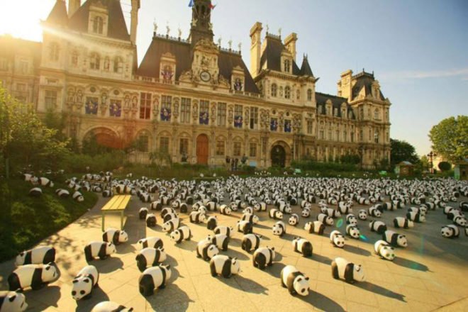 green design, eco design, sustainable design, 1600 Pandas World Tour, Paulo Grangeon, 1600 Pandas World Tour Hong Kong, Clock Tower at the Hong Kong Cultural Piazza, Victoria Park HK, World Wildlife Fund