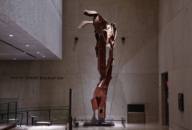 9/11, 9/11 Memorial, 9/11 Memorial Museum, world trade center, WTC, world trade center memorial, ground zero memorial, ground zero, ground zero museum, last column, survivor’s stairs, Davis Brody Bond, September 11,