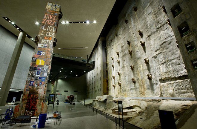 9/11, 9/11 Memorial, 9/11 Memorial Museum, world trade center, WTC, world trade center memorial, ground zero memorial, ground zero, ground zero museum, last column, survivor’s stairs, Davis Brody Bond, September 11,