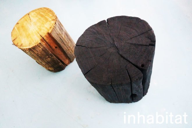 Uhuru, Shou Sugi Ban Stool, bklyn designs, new york design week, bklyn designs 2014, sustainable design, green design, green furniture, reclaimed wood, sustainable furniture, green interiors, sustainable interiors, green products, eco friendly design, recycled materials, sustainable materials, nydw, new york design week 2014