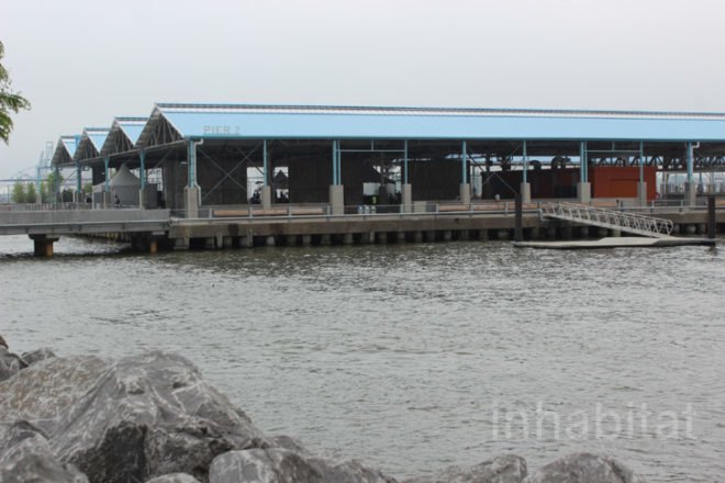 basketball courts, bocce ball, Brooklyn Bridge Park, child swings, fitness equipment, green space, in-line skating, open lawn, outdoor activities, parks department, picnics, Pier 2, public space, roller hockey, roller rink, roller skating, shuffleboard, waterfront destinations, workout area