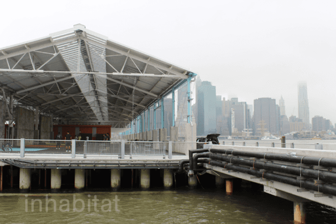 basketball courts, bocce ball, Brooklyn Bridge Park, child swings, fitness equipment, green space, in-line skating, open lawn, outdoor activities, parks department, picnics, Pier 2, public space, roller hockey, roller rink, roller skating, shuffleboard, waterfront destinations, workout area