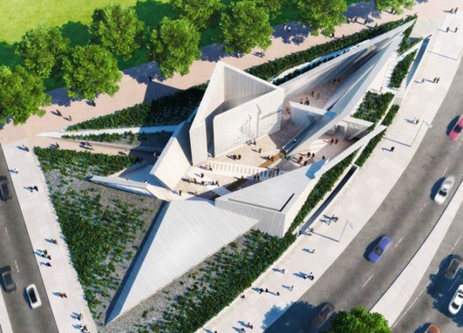 Daniel Libeskind holocaust memorial, Daniel Libeskind Canada, Canadian National Holocaust Monument, holocaust memorials, memorials architecture, Ottawa architecture, Canadian War Museum, holocaust museum, Canada architecture, architecture competition, triangular architecture, starchitects