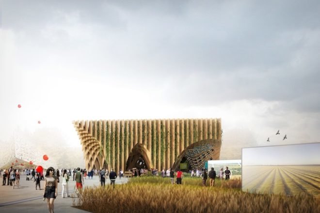 2015 world expo, 2015 milan world expo, world expo milan, france pavilion, french pavilion world expo 2015, french pavilion milan world expo, xtu architects, feeding the planet energy for life, farm to table, hops, timber frame, world hunger, hydroponics, hydroponic vegetables, vaulted ceilings, great market, france great market