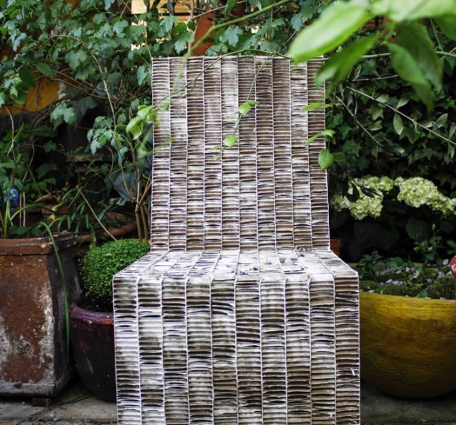 Milan Design Week, Milan, Giardina di Carta, Stefania Vasques, carboard, cardboard funiture, recycled, upcycled, furniture,