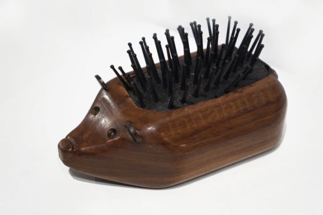Richie the Hedgehog Brush, Giuliana Gentile design, Giuliana Gentile hair brush, ICFF 2014 design, ICFF 2014 hair brush, Locks of Love charity, design for children, humanitarian design, help children design, Parsons Small Things Matter Exhibit, Areaware ICFF