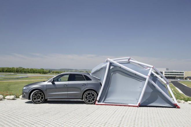 Hemiplanet tent, Hemiplanet inflatable tent, Hemiplanet car tent, Hemiplanet Audi Q3 tent, Audi Q3, Audi Q3 tent kit, Wörthersee Festival