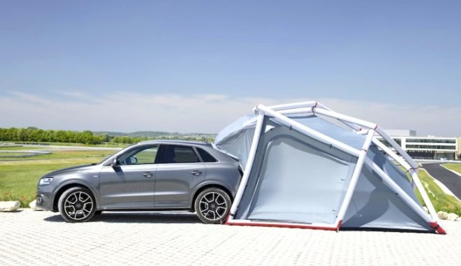 Hemiplanet tent, Hemiplanet inflatable tent, Hemiplanet car tent, Hemiplanet Audi Q3 tent, Audi Q3, Audi Q3 tent kit, Wörthersee Festival