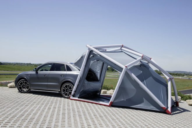 Hemiplanet tent, Hemiplanet inflatable tent, Hemiplanet car tent, Hemiplanet Audi Q3 tent, Audi Q3, Audi Q3 tent kit, Wörthersee Festival