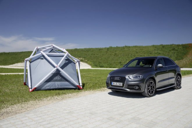 Hemiplanet tent, Hemiplanet inflatable tent, Hemiplanet car tent, Hemiplanet Audi Q3 tent, Audi Q3, Audi Q3 tent kit, Wörthersee Festival