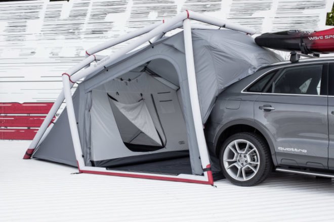 Hemiplanet tent, Hemiplanet inflatable tent, Hemiplanet car tent, Hemiplanet Audi Q3 tent, Audi Q3, Audi Q3 tent kit, Wörthersee Festival