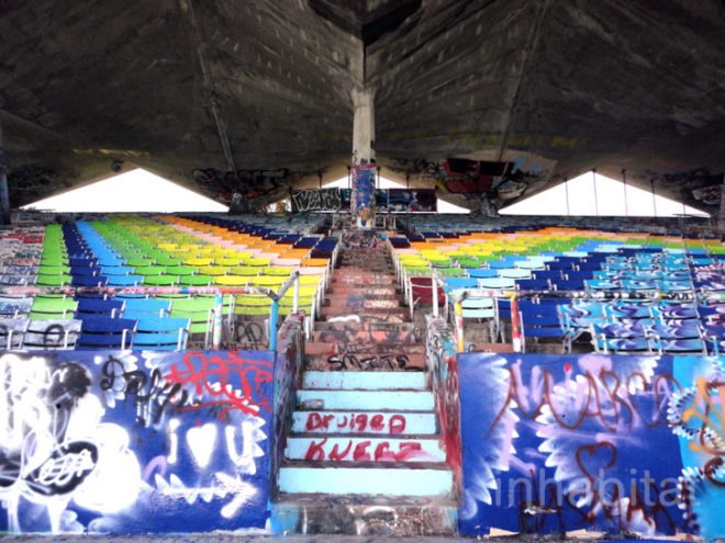 green design, eco design, sustainable design, Miami Marine Stadium, Friends of the miami marine stadium, graffiti, Logan Hicks, waterfront park Miami, passive design, Hilario Candela, adaptive reuse