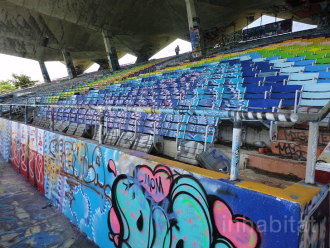 green design, eco design, sustainable design, Miami Marine Stadium, Friends of the miami marine stadium, graffiti, Logan Hicks, waterfront park Miami, passive design, Hilario Candela, adaptive reuse