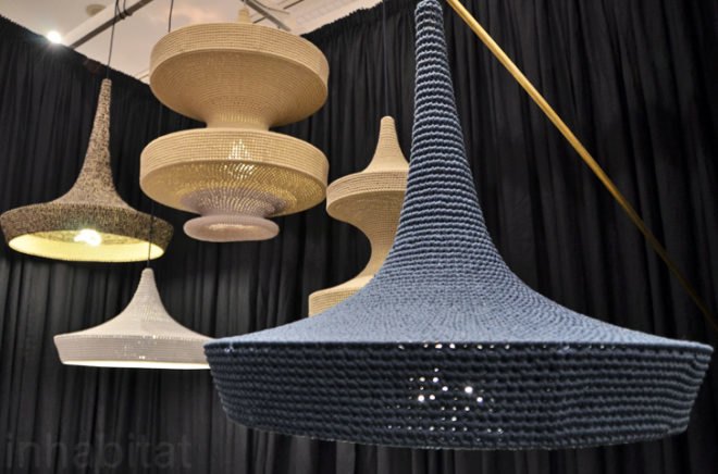 Naomi Paul, Knit Lamps, icff, international contemporary furniture fair, new york design week, icff 2014, green design, sustainable design, green design events, design show, nydw, new york design week 2013, green interiors, sustainable interiors, green furniture, eco furniture, green products, green lighting, energy-efficient lighting, recycled materials