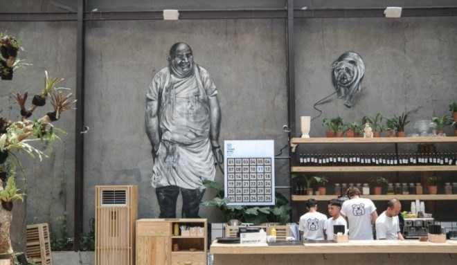 Three Buns Restaurant , PTT Group, Adam Penney, architecture, restaurant design, greenhouse dining, farm to table, dining in jakarta, indonesia, Kebayoran Baru,