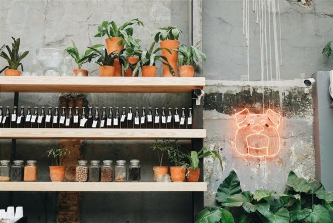 Three Buns Restaurant , PTT Group, Adam Penney, architecture, restaurant design, greenhouse dining, farm to table, dining in jakarta, indonesia, Kebayoran Baru,